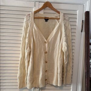 Elegant Cream Women's Cardigan
